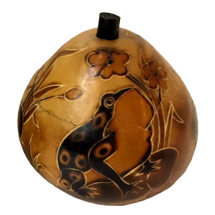 Hand-Carved Frog Gourd Box from Peru-1
