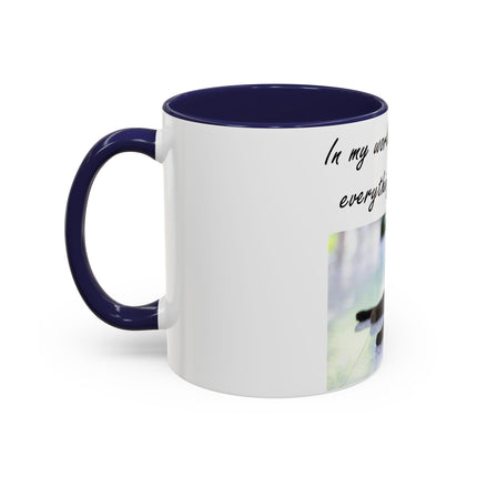 Cat Lover’s Accent Mug – “A Cat Makes Everything Better” – 11oz