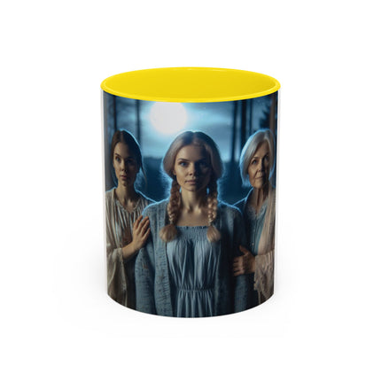 Triple Goddess Accent Mug – 11oz Ceramic Cup for Mystical Women