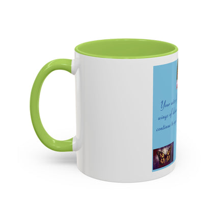 Butterfly Kindness Accent Coffee Mug — Rumi Inspirational Quote (11/15 oz)