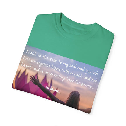 Inspirational Unisex Garment-Dyed T-shirt for Peace Lovers