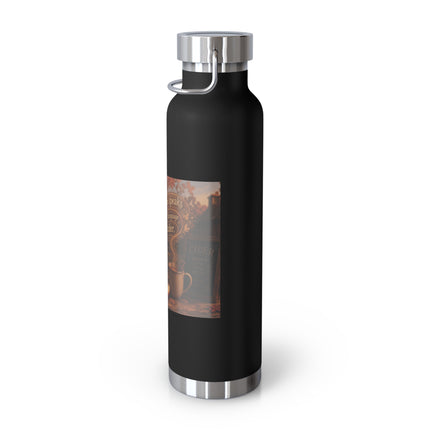 22oz Copper Vacuum Bottle — Autumn Leaves Cider Design