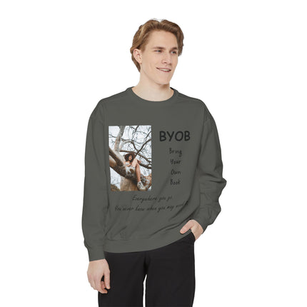 BYOB Sweatshirt – “Bring Your Own Book” – Unisex Literary Fashion