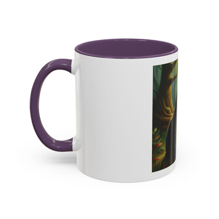 Fairy and Black Cat Forest Coffee Mug – Fantasy Woodland Tea Cup