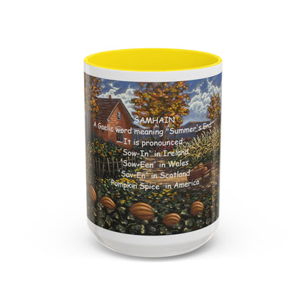 Samhain Pumpkin Spice Accent Coffee Mug — Autumn Harvest 11/15oz