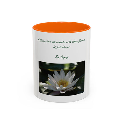 Lotus Flower Coffee Mug — "A flower does not compete with other flowers, it just blooms"