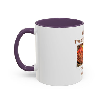 Cacao Coffee Mug – "The Food of the Gods" Botanical Cocoa Illustration (11/15 oz)