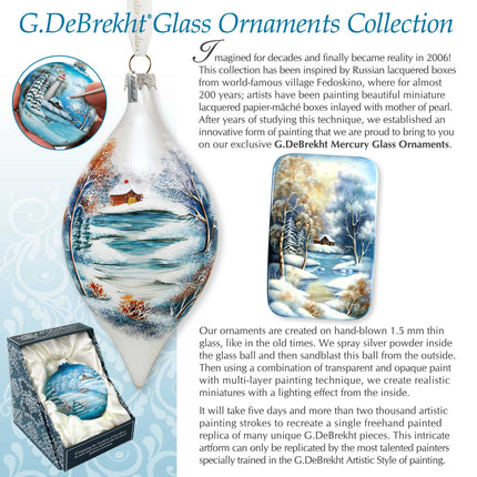Santa Christmas List Glass Ornament by G. DeBrekht - 73370-4
