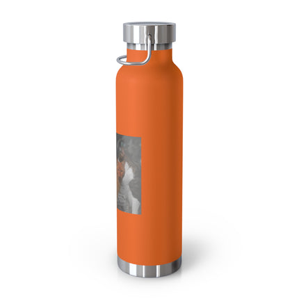 Cat Lover 22oz Insulated Water Bottle — 'Real Men Love Cats' Red Vacuum Flask