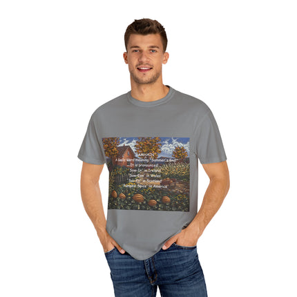 Samhain Tee – Unisex Garment-Dyed Shirt with Pumpkin Spice Wit