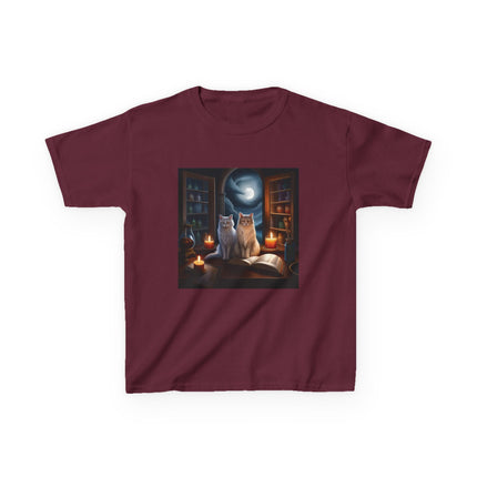 Mystical Cats Kids Heavy Cotton™ Tee - Perfect for Young Animal Lovers