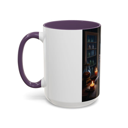 Magical Cats Accent Mug – 15oz – Cozy Gift for Cat & Book Lovers