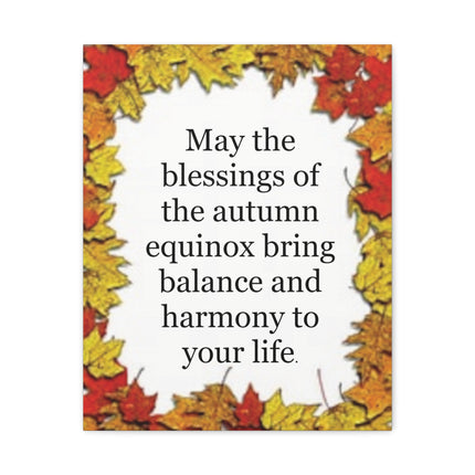 Autumn Equinox Blessing Canvas