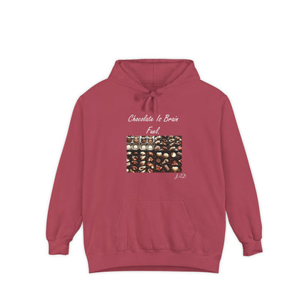 Chocolate Lover Hoodie — "Chocolate Is Brain Fuel" Photo Print