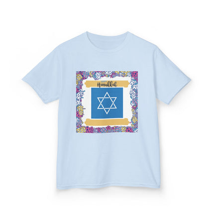 Kids Heavy Cotton™ Tee with Star of David Design – Perfect for Celebrations and Everyday Wear