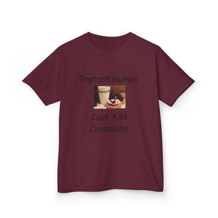 Instant Human Kids Tee – Funny Chocolate Shirt for Sweet Personalities