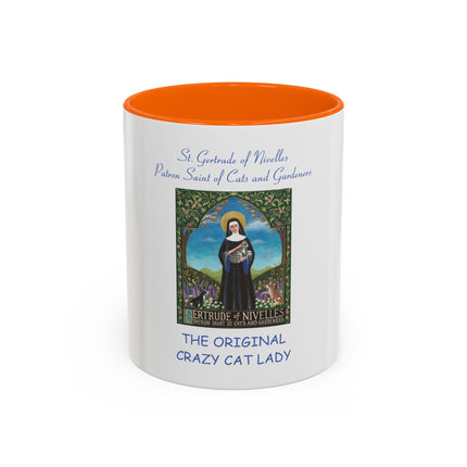 Saint Gertrude ‘Original Crazy Cat Lady’ Accent Coffee Mug