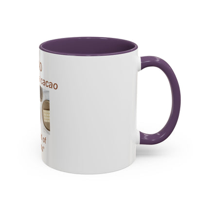 Cacao Coffee Mug – "The Food of the Gods" Botanical Cocoa Illustration (11/15 oz)