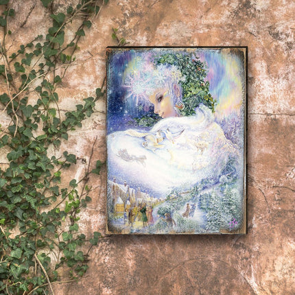 Snow Queen Fantasy Wooden Wall Art by Josephine Wall - Fantasy Decor - 852143-JW-2