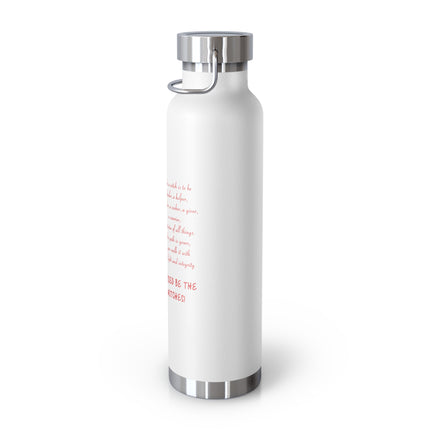 Witchcraft Inspired Copper Vacuum Insulated Bottle - 22oz with 'Blessed Be The Witches' Design