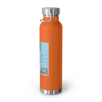 Inspirational Copper Vacuum Insulated Bottle - 22oz Rumi Quote