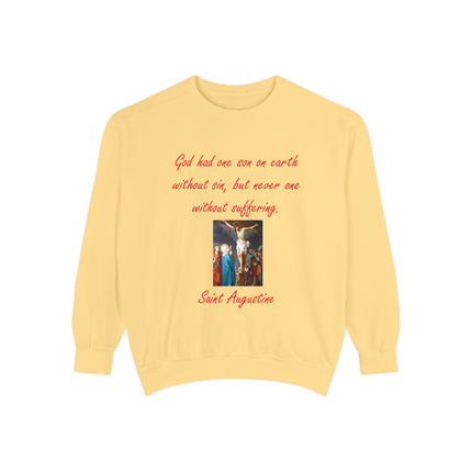 Saint Augustine Sweatshirt – Unisex Garment-Dyed Layer of Faith