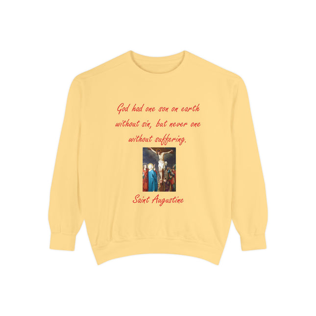 Saint Augustine Sweatshirt – Unisex Garment-Dyed Layer of Faith