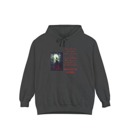 Witch Healer Hoodie — "Blessed Be the Witches" Meditative Witch Prayer Design