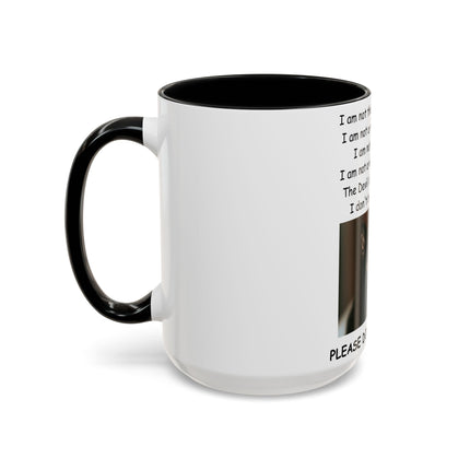 Accent Mug – Black Cat Print – Ceramic Drinkware – 15oz