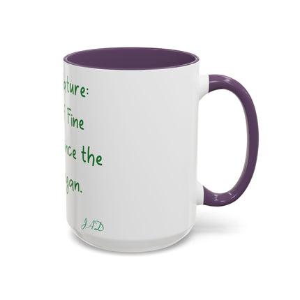 Mother Nature Accent Mug – 15oz Ceramic Cup for Eco Enthusiasts
