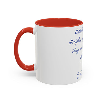 Chesterton Quote Accent Mug – “Walls of a Playground” – 11oz Ceramic