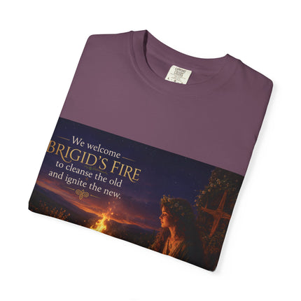 Brigid's Fire Festival T-Shirt — Celtic Imbolc Bonfire Design