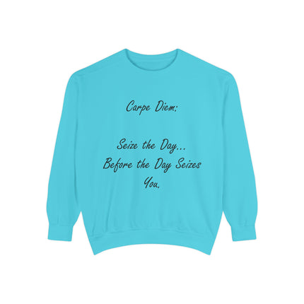 Carpe Diem Sweatshirt – “Seize the Day… Before It Seizes You” – Unisex