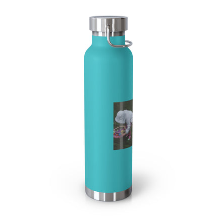 Copper Insulated Water Bottle - 22oz with Easter Design & Humorous Quote