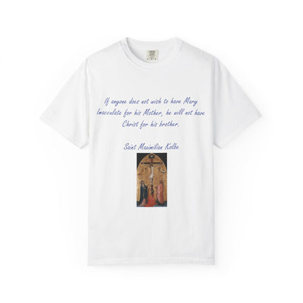 Saint Maximilian Kolbe Inspirational T-Shirt - Unisex Garment-Dyed Tee