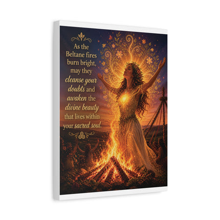Beltane Fire Canvas Print — Inspirational Pagan Wall Art
