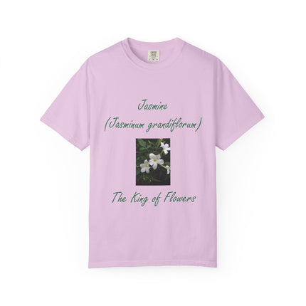 Jasmine Flower Unisex Garment-Dyed T-Shirt - The King of Flowers Design
