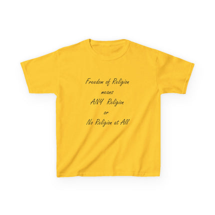 Kids Freedom of Religion Tee – Soft Cotton Statement Shirt for All