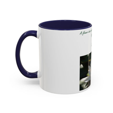 Zen Saying Accent Coffee Mug - Inspirational Flower Design - Perfect Gift for Mindfulness Lovers - 11oz