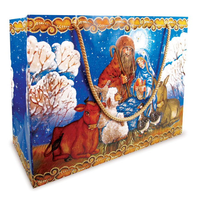 Christmas Nativity Gift Bag Large Set of 3 by - Christmas Decor - P040106-18-0