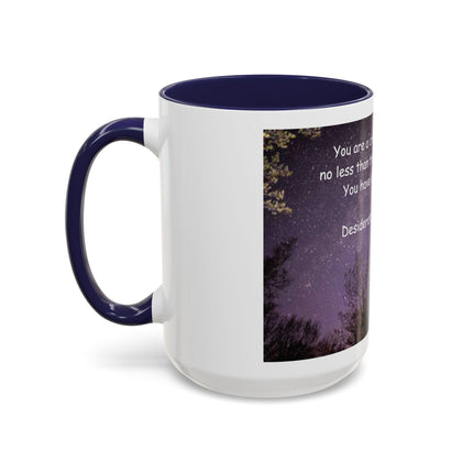 Inspirational Starry Night Coffee Mug — "You are a child of the universe" Quote
