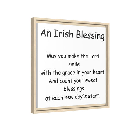 Canvas Wall Art — “An Irish Blessing” Framed Matte Print