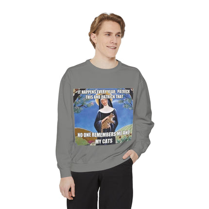 Humorous Unisex Sweatshirt - "No One Remembers Me and My Cats"