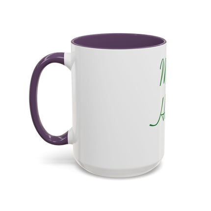 Magick Happens Coffee Mug — Witchy Green Script Accent Mug (11/15oz)