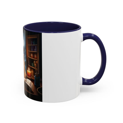 Cozy Cat Accent Mug – 11oz – Candlelight & Moonlight for Book Lovers