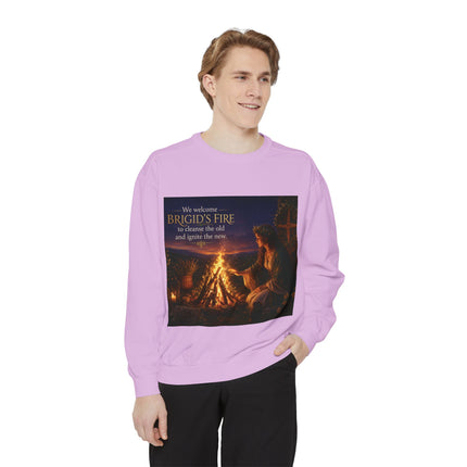 Brigid's Fire Sweatshirt — Celtic Pagan Imbolc Winter Ritual Crewneck