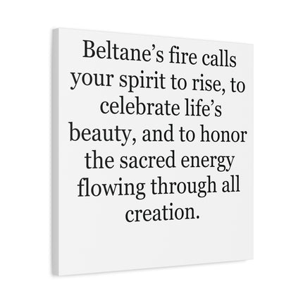 Beltane Quote Canvas Wall Art