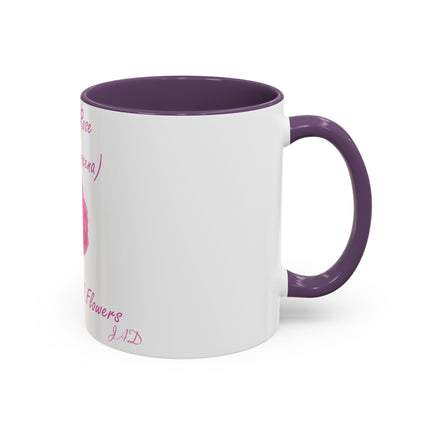 Damask Rose Accent Coffee Mug - The Queen of Flowers 11oz