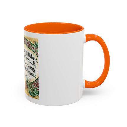 Blessed Be Your Holidays Coffee Mug — Holiday Celtic Greeting Accent Mug (11/15oz)