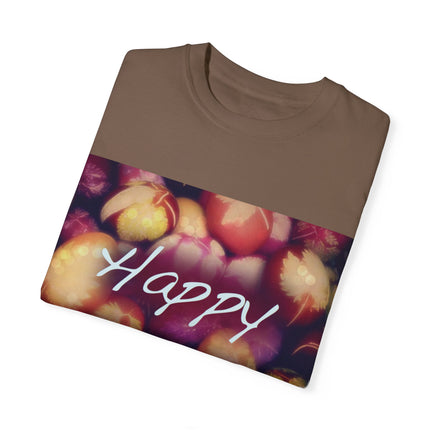 Ostara Celebration Tee – Unisex Garment-Dyed Shirt with Egg Motif